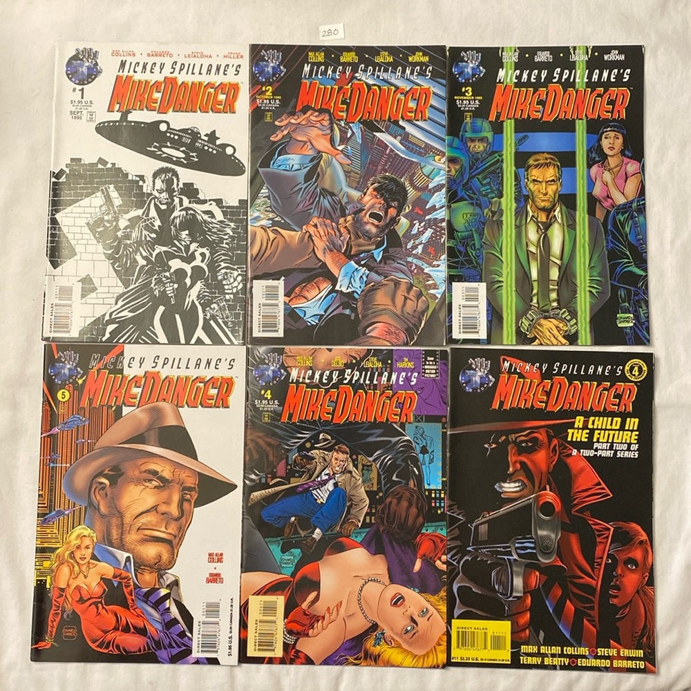 Mike Danger Lot of 6 ~ Vol #1, #2, #3, #4, #5 & #11 ~ Tekno Comics